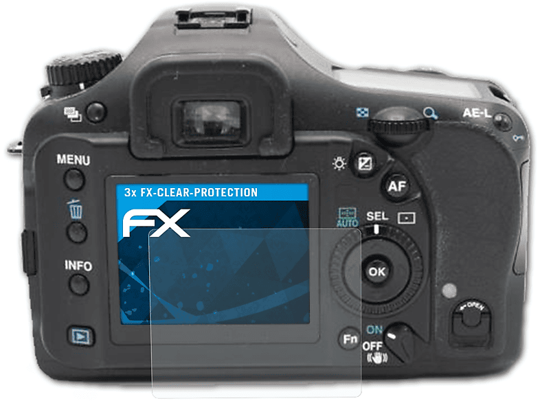 ATFOLIX 3x FX-Clear Displayschutz(für Pentax K10D GP) | Kamera Schutzfolie