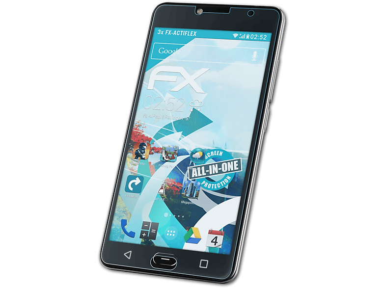 ATFOLIX 3x FX-ActiFleX Displayschutz(für Vodafone ultra 7) Smart