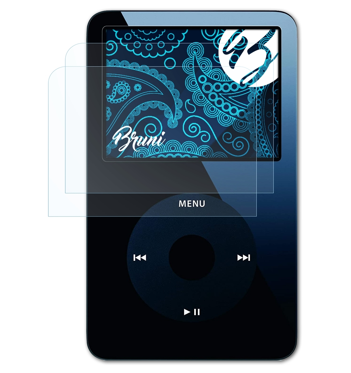 BRUNI 2x Basics-Clear Schutzfolie(für Apple 5G) iPod video