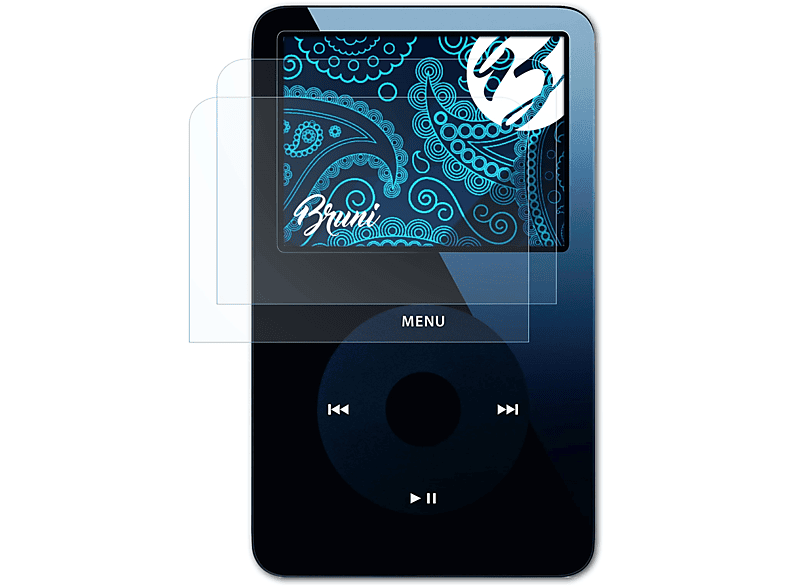 BRUNI 2x Basics-Clear Schutzfolie(für Apple iPod video 5G)