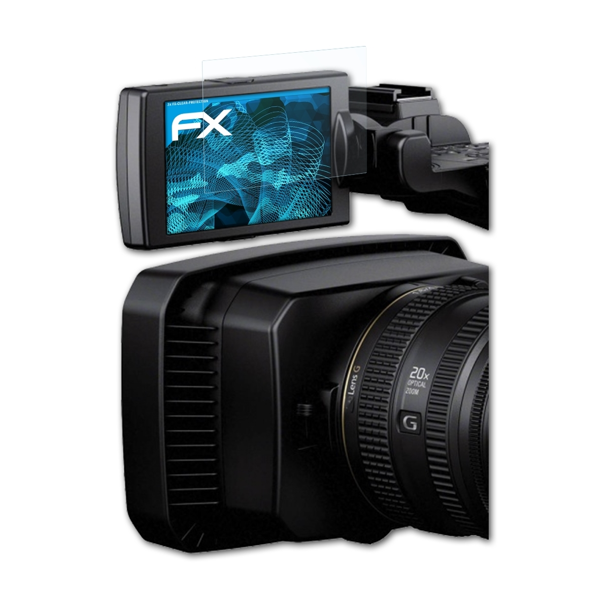 ATFOLIX 4K) FX-Clear Displayschutz(für Sony 3x FDR-AX1