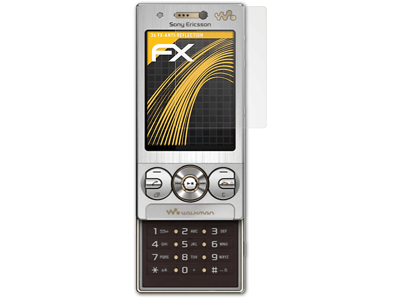 ATFOLIX 3x FX-Antireflex Displayschutz(für W705) Sony-Ericsson