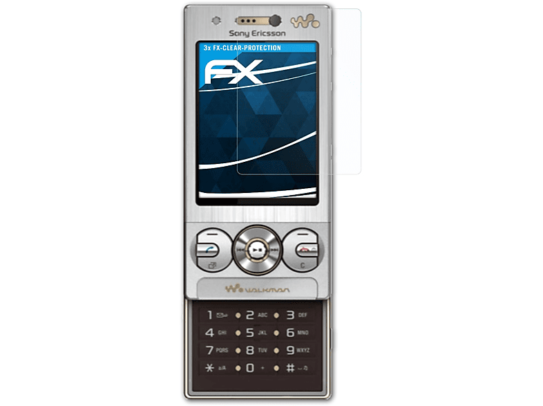 ATFOLIX 3x FX-Clear W705) Sony-Ericsson Displayschutz(für