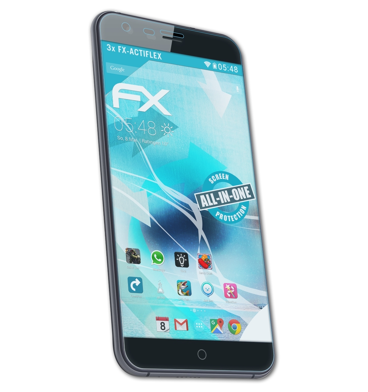 ATFOLIX 3x FX-ActiFleX Displayschutz(für Ulefone Paris)