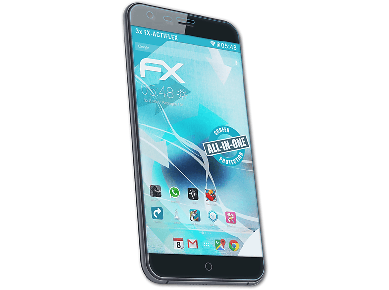 ATFOLIX 3x FX-ActiFleX Displayschutz(für Ulefone Paris)