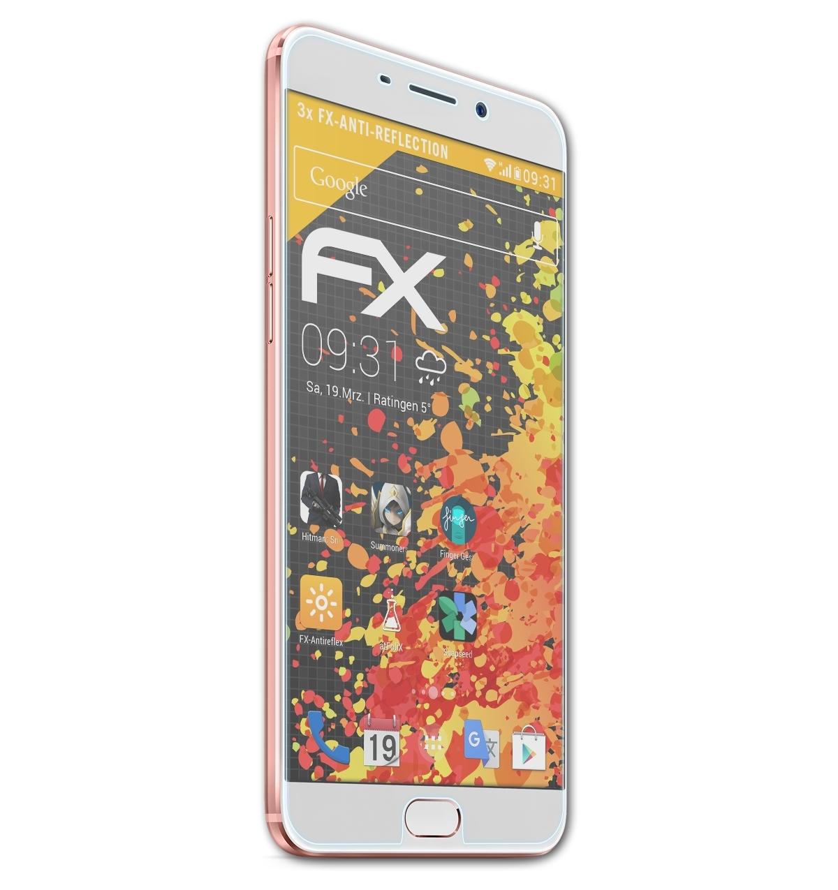 ATFOLIX 3x Plus) FX-Antireflex Displayschutz(für R9 Oppo