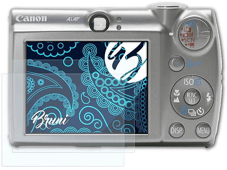 BRUNI 2x 850 Canon Digital IS) Basics-Clear Schutzfolie(für IXUS
