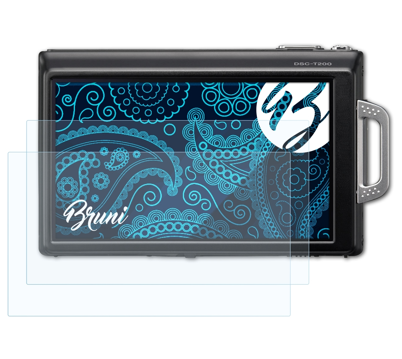 BRUNI 2x Basics-Clear Schutzfolie(für Sony DSC-T200)