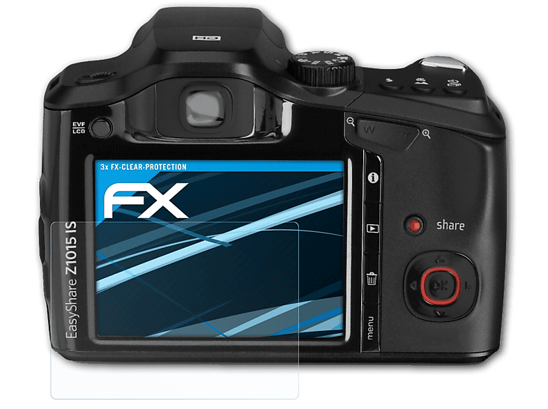 ATFOLIX 3x FX-Clear EasyShare IS) Displayschutz(für Z1015 Kodak