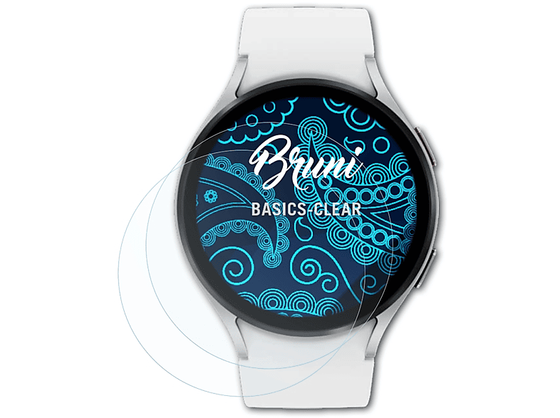 BRUNI 2x Basics-Clear Schutzfolie(für Samsung Galaxy Watch5 (40mm))