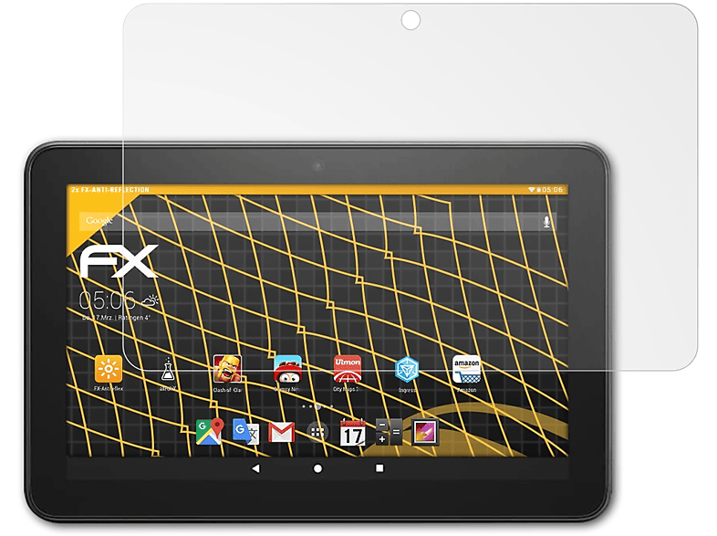 ATFOLIX 2x FX-Antireflex Displayschutz(für Amazon Fire 7 Kids (12th Gen, 2022))