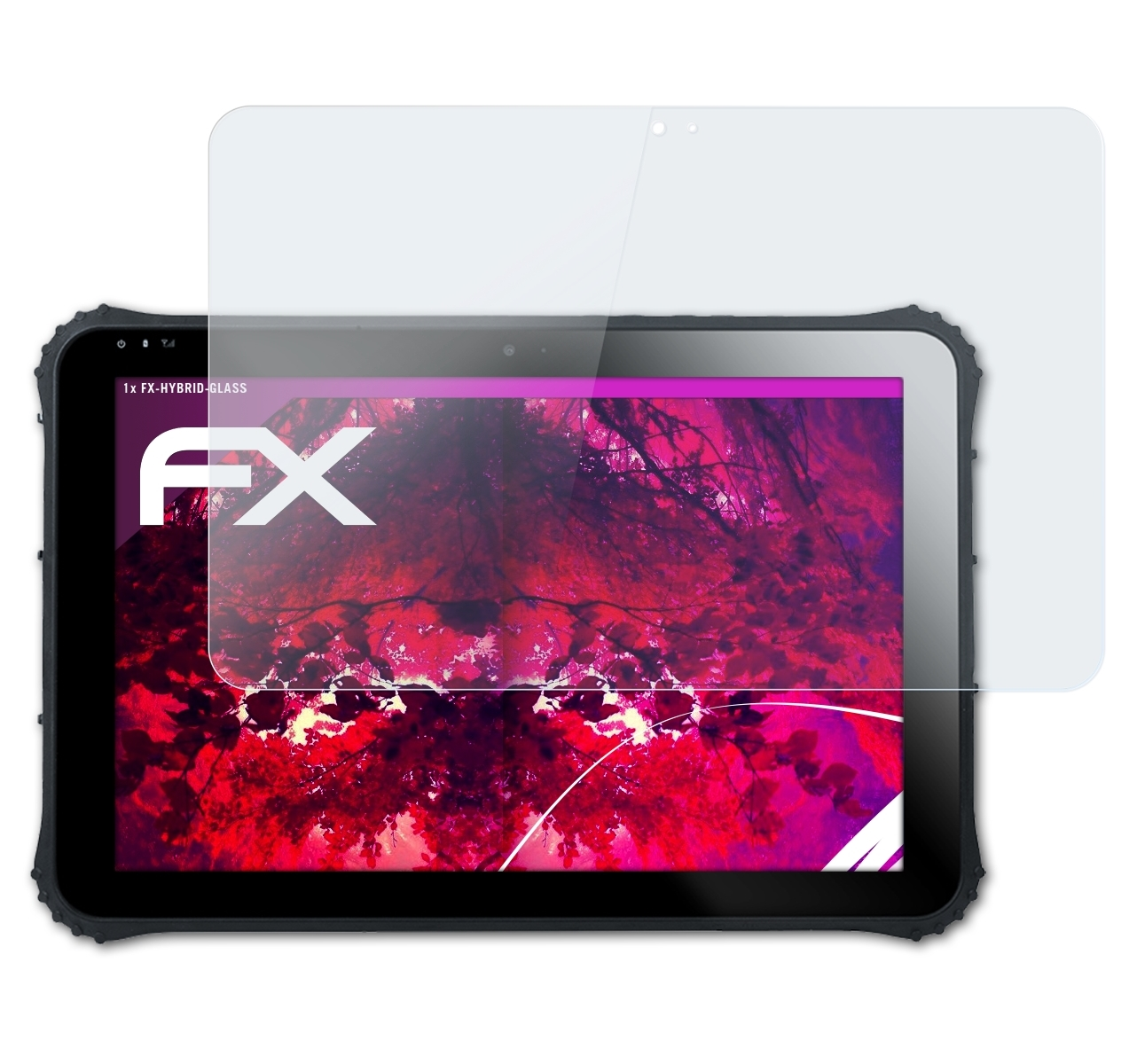 ATFOLIX FX-Hybrid-Glass Schutzglas(für Pokini Tab FS12)