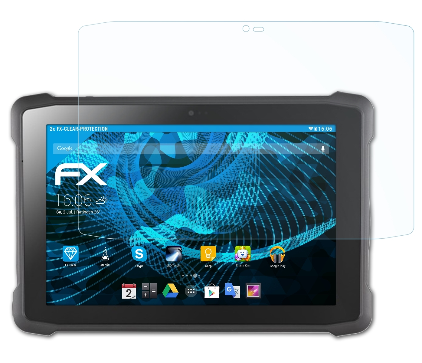 ATFOLIX 2x FX-Clear FS10-A) Displayschutz(für Tab Pokini