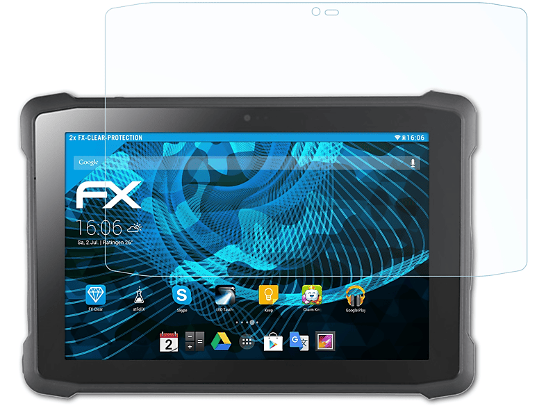 ATFOLIX 2x FX-Clear Displayschutz(für Pokini FS10-A) Tab