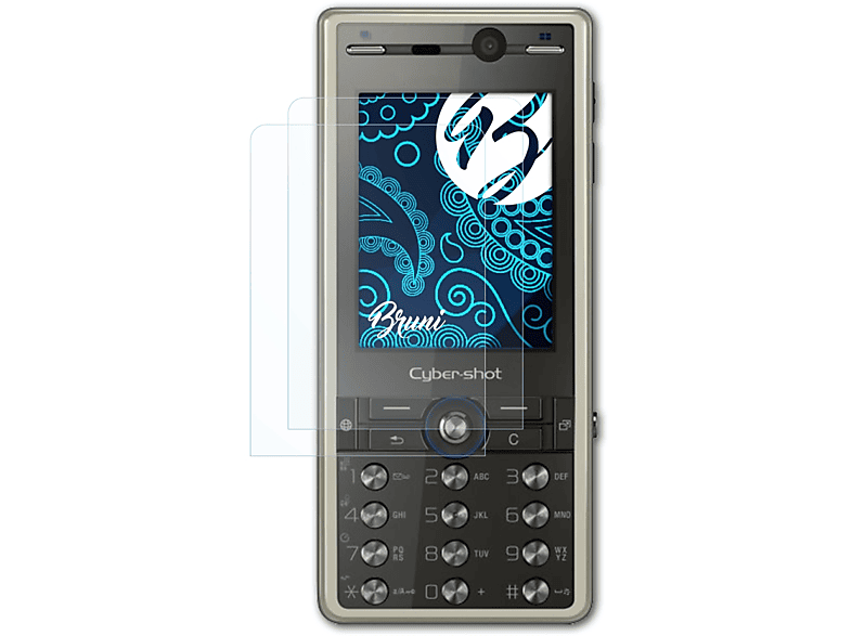BRUNI 2x Basics-Clear Schutzfolie(für Sony-Ericsson K800i)