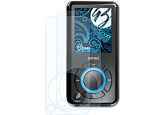 BRUNI 2x Basics-Clear Schutzfolie(für Sandisk Sansa e280)