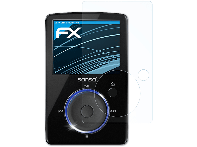 FX-Clear Fuze) Displayschutz(für Sandisk 3x Sansa ATFOLIX