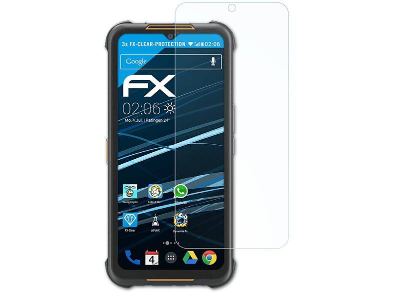 ATFOLIX 3x FX-Clear Displayschutz(für AGM H5)