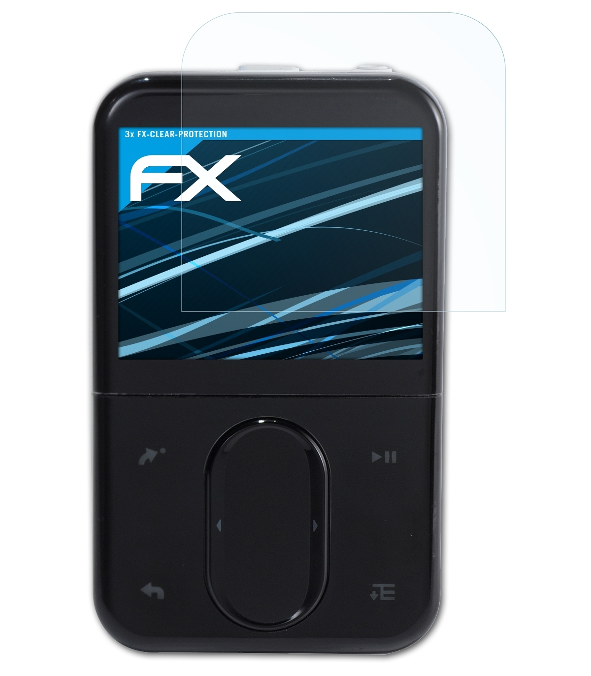 ATFOLIX 3x FX-Clear Displayschutz(für M Creative 60 ZEN GB) Vision