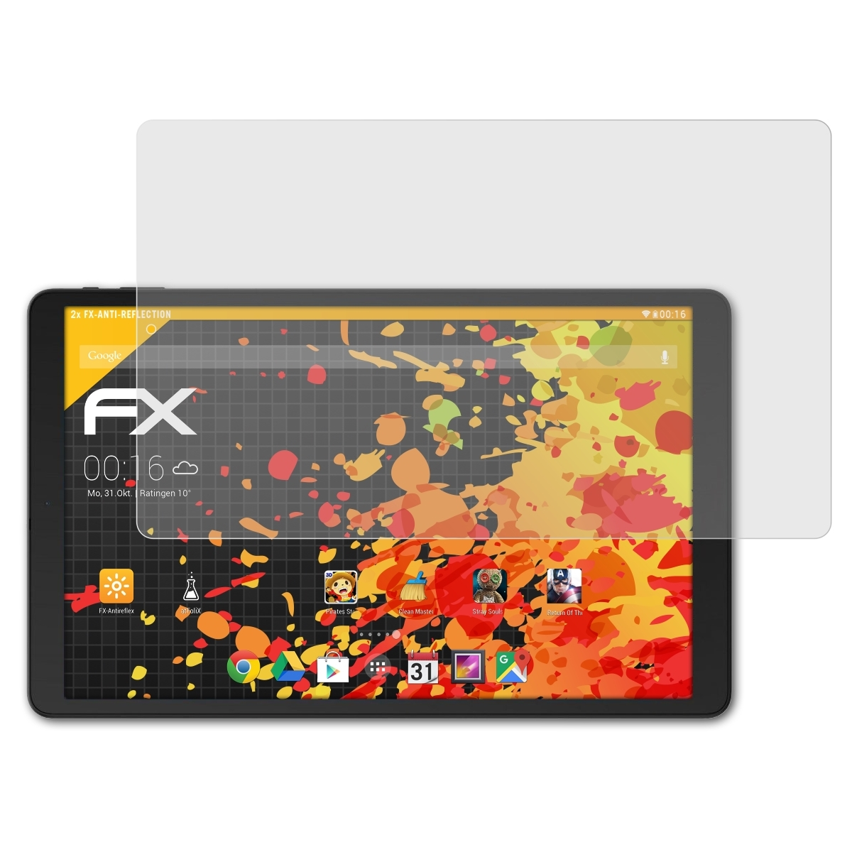 ATFOLIX Displayschutz(für One FX-Antireflex 10) Odys 2x Space