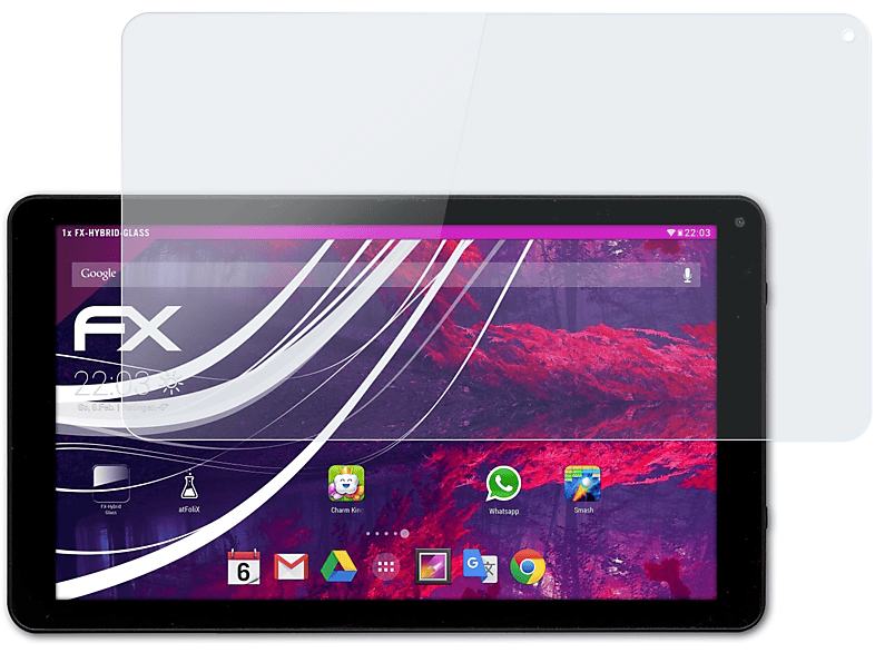 ATFOLIX FX-Hybrid-Glass Schutzglas(für TIQ-10394) Denver