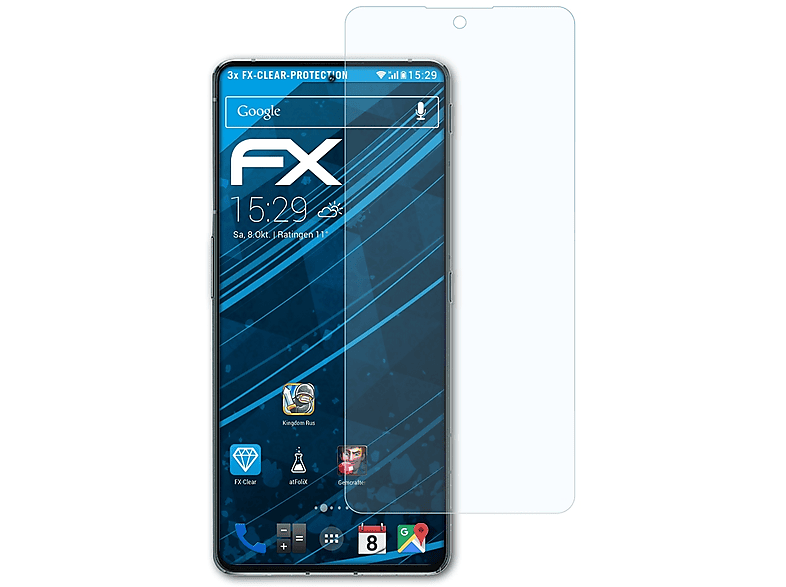 ATFOLIX 3x FX-Clear Displayschutz(für Nubia Z40S Pro)
