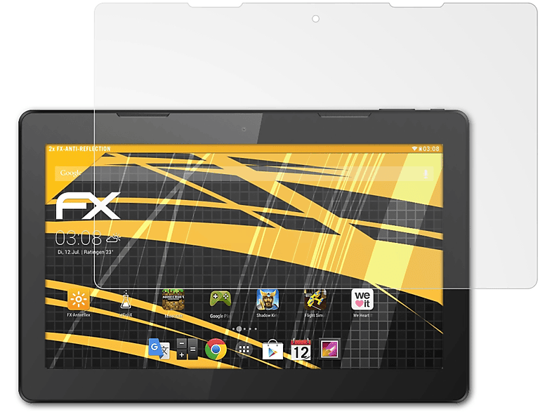 ATFOLIX 2x FX-Antireflex Displayschutz(für HannSpree Zeus Pad 13.3 2)