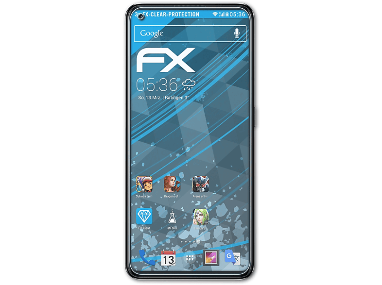 Oppo ATFOLIX Pro) FX-Clear K10 3x Displayschutz(für