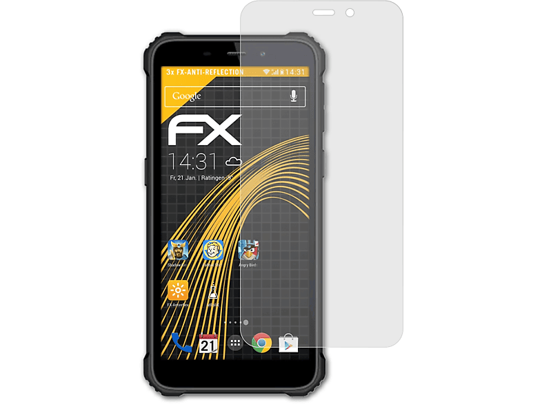3x Oukitel FX-Antireflex Displayschutz(für ATFOLIX Pro) WP20