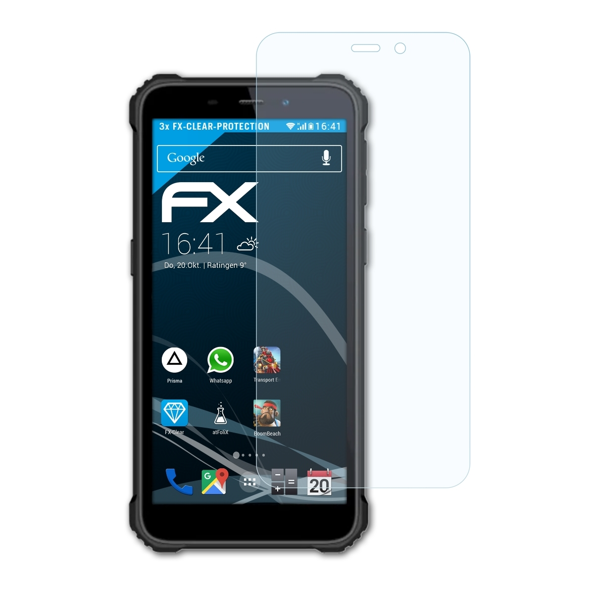 ATFOLIX 3x FX-Clear Displayschutz(für Oukitel Pro) WP20