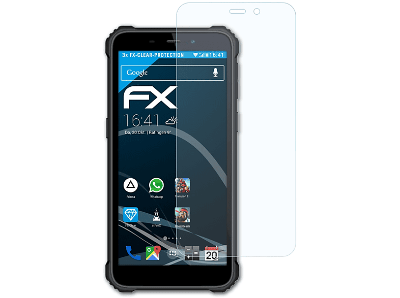 Oukitel 3x FX-Clear ATFOLIX WP20 Displayschutz(für Pro)