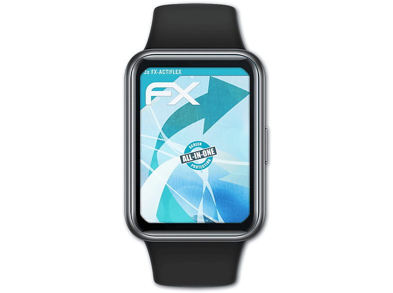 tolle Steckdose ATFOLIX 3x FX-ActiFleX Fit Huawei Watch 2) Displayschutz(für
