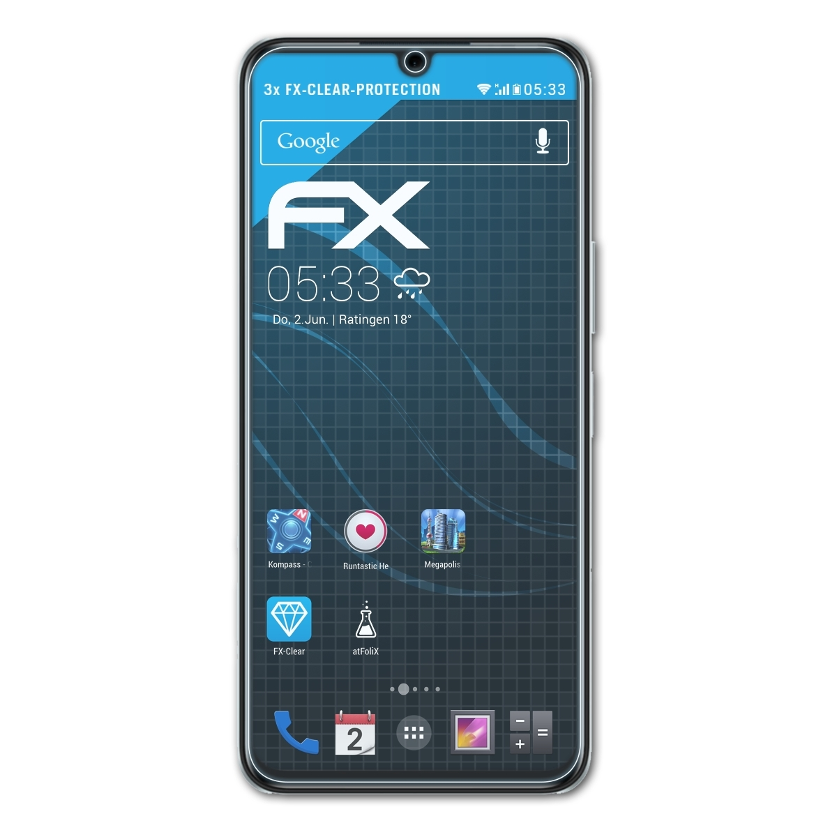 3x ATFOLIX G88) Infinix FX-Clear Displayschutz(für 12 Note