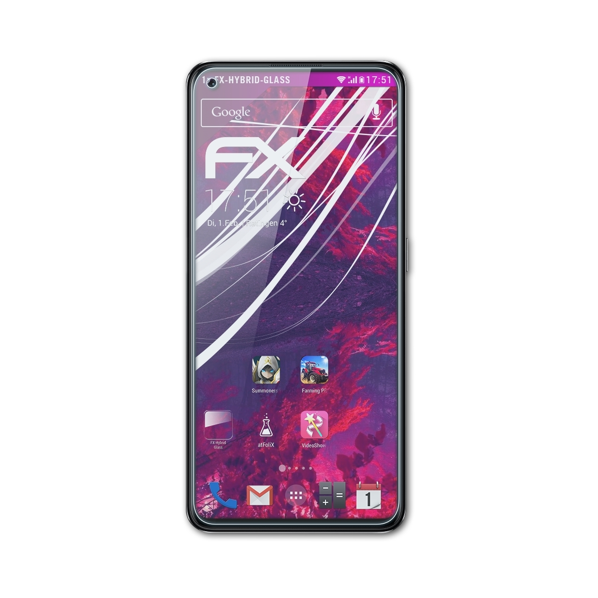 Schutzglas(für ATFOLIX Pro) Oppo K10 FX-Hybrid-Glass