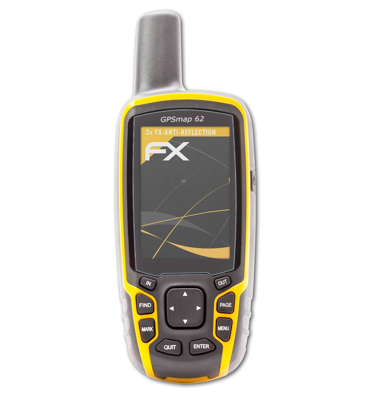 ATFOLIX 3x FX-Antireflex Displayschutz(für GPSMap Garmin 62)