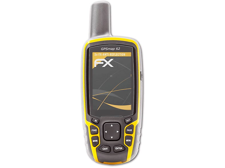 ATFOLIX 3x FX-Antireflex Displayschutz(für GPSMap Garmin 62)