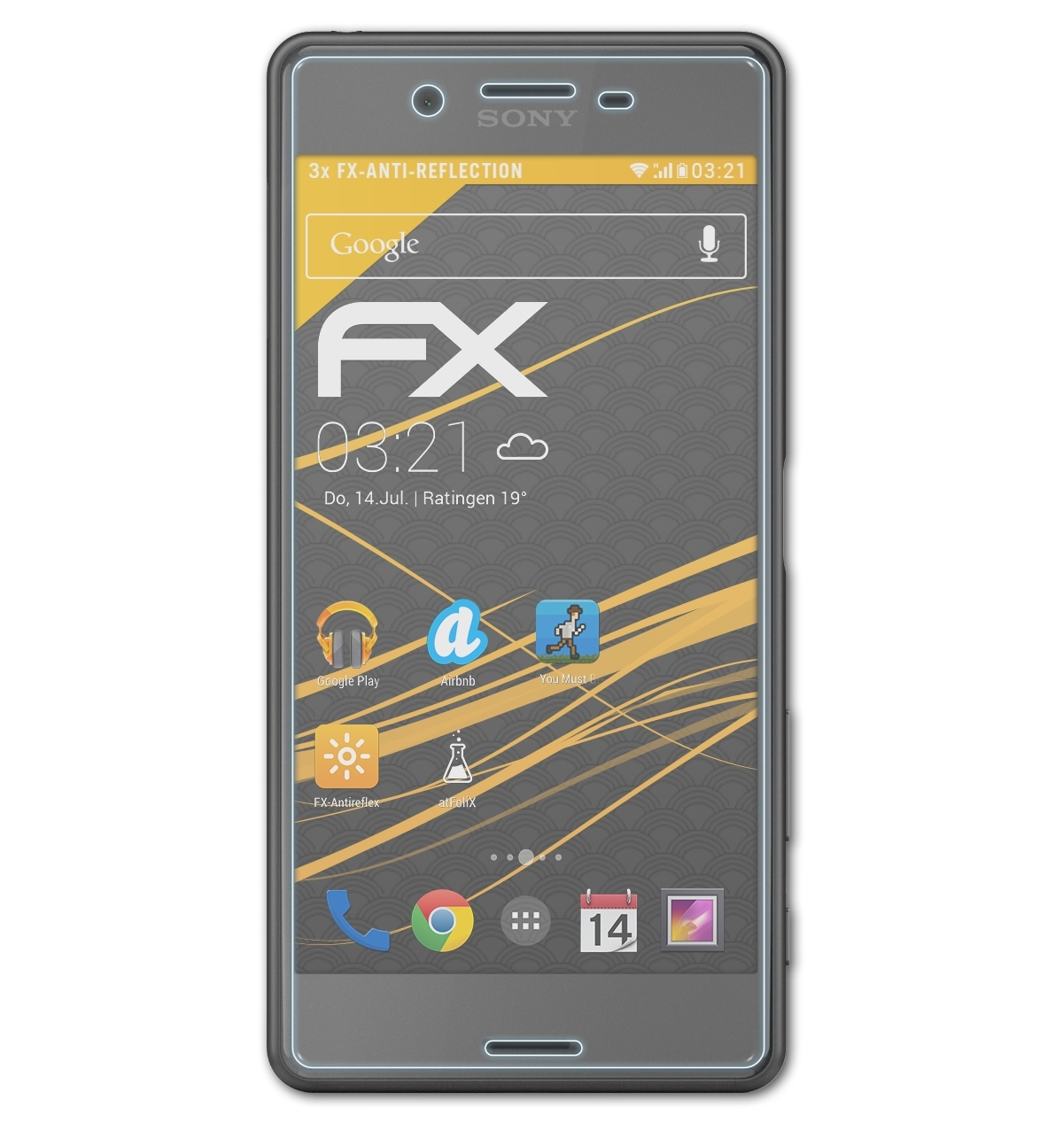 ATFOLIX 3x FX-Antireflex Displayschutz(für X Xperia Sony Performance)