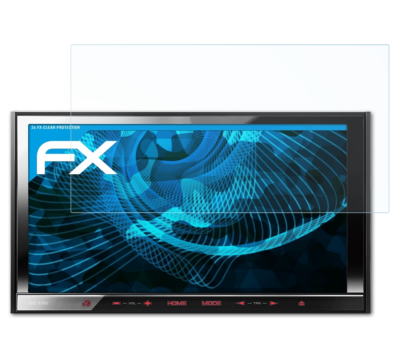 ATFOLIX 3x FX-Clear Displayschutz(für Pioneer Avic-F40BT)