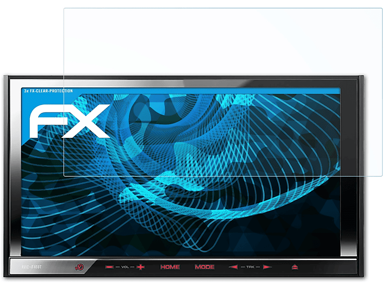 ATFOLIX 3x FX-Clear Displayschutz(für Pioneer Avic-F40BT) | Navi-Taschen & -Schutzfolien