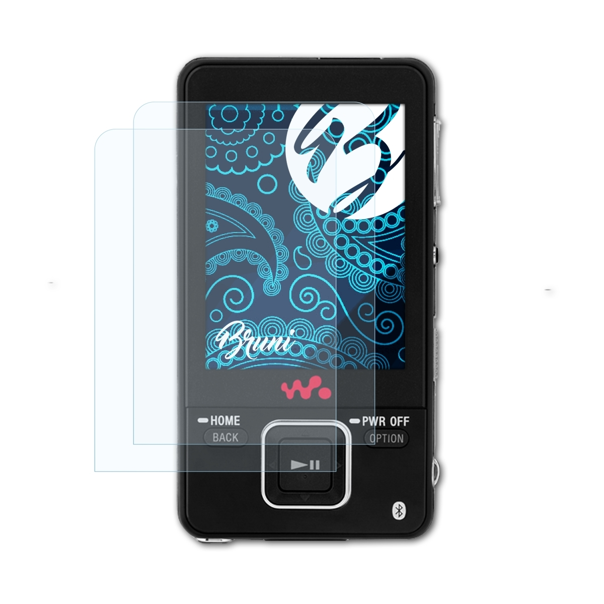 BRUNI 2x Basics-Clear Schutzfolie(für Sony NWZ-A828) Walkman