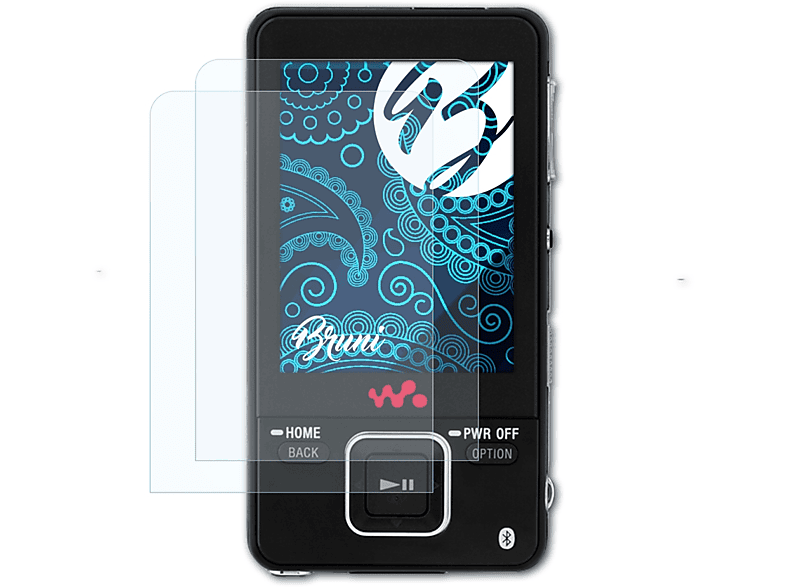 NWZ-A828) Sony Basics-Clear Schutzfolie(für Walkman 2x BRUNI