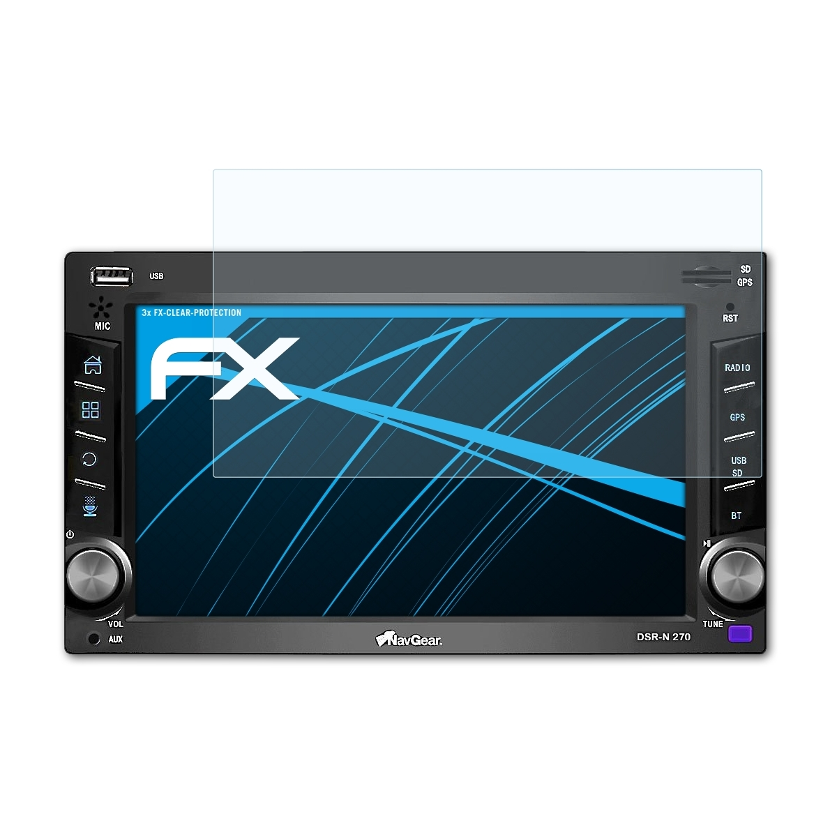 FX-Clear 3x 270) StreetMate Displayschutz(für DSR-N ATFOLIX NavGear