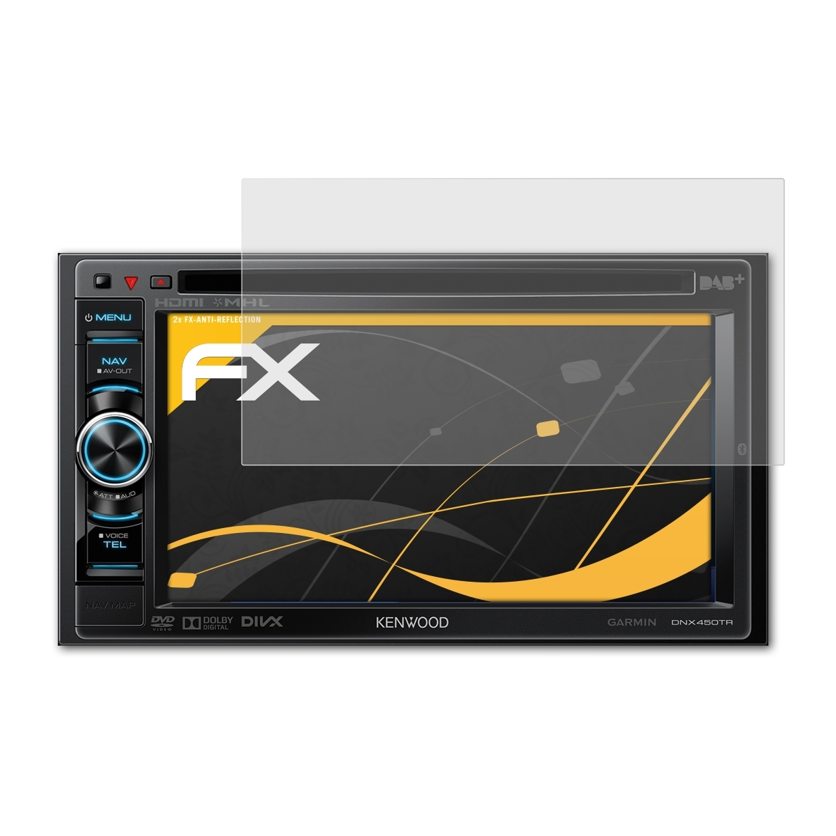 ATFOLIX Kenwood Displayschutz(für FX-Antireflex DNX450TR) 2x