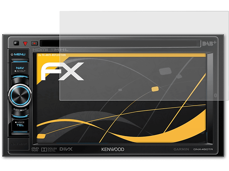 ATFOLIX Kenwood Displayschutz(für FX-Antireflex DNX450TR) 2x