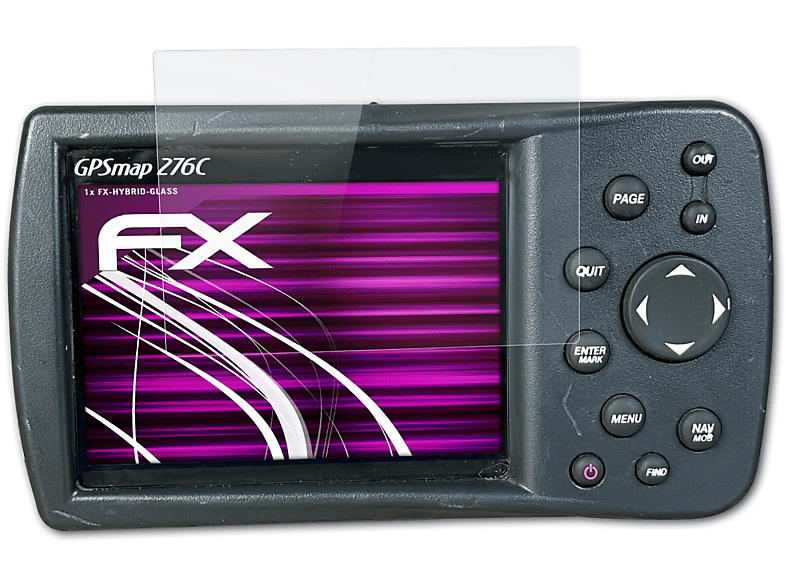 ATFOLIX FX-Hybrid-Glass Schutzglas(für 276c) Garmin GPSMap