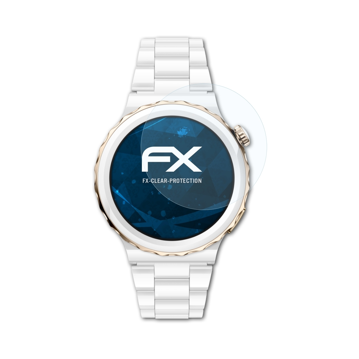ATFOLIX 3x FX-Clear GT Watch (43mm)) Pro Displayschutz(für 3 Ceramic Huawei