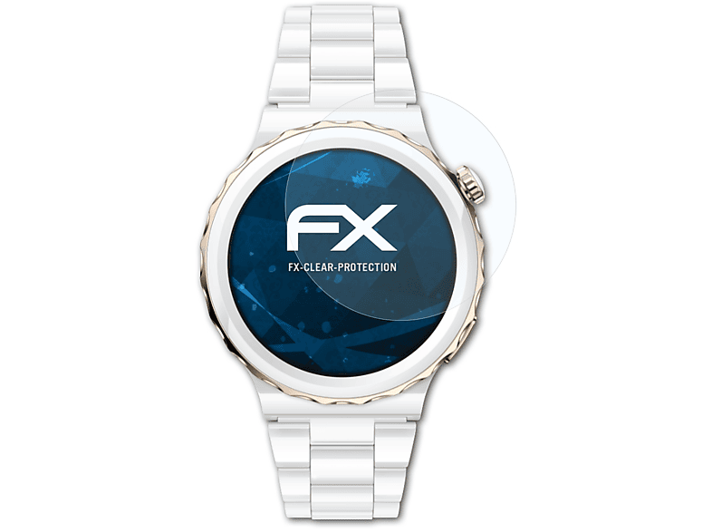 ATFOLIX 3x FX-Clear Displayschutz(für Huawei Watch GT 3 Pro Ceramic (43mm))