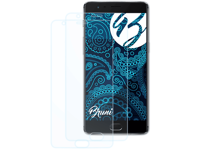 BRUNI 2x Basics-Clear Schutzfolie(für OnePlus 3)