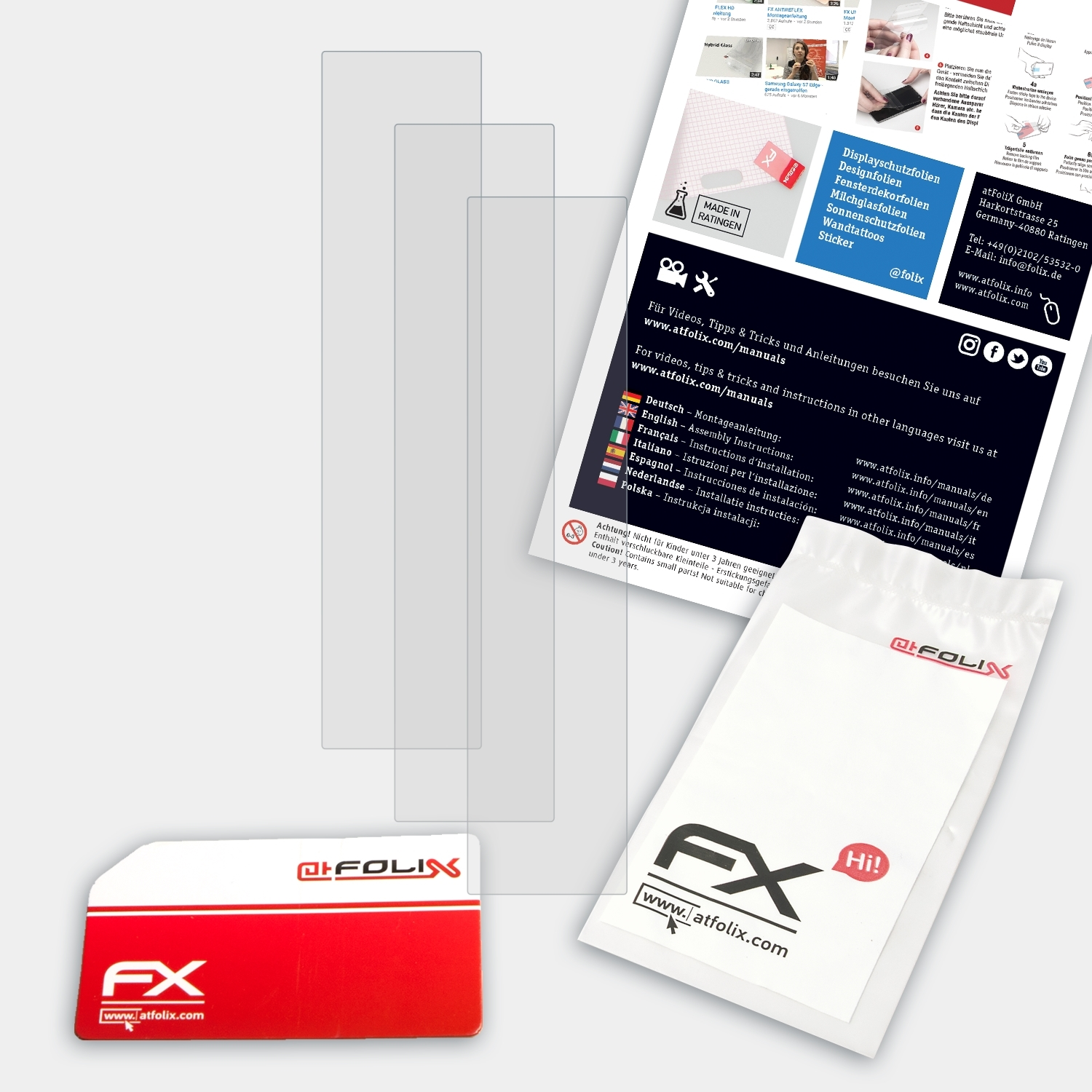 3x Displayschutz(für Pro 7941) ATFOLIX FX-Antireflex Becker Cascade