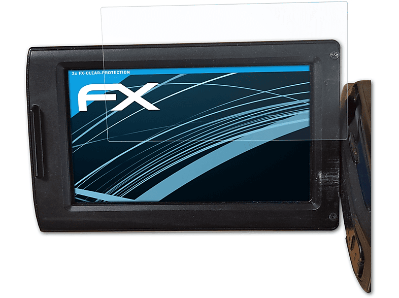 ATFOLIX 3x FX-Clear Displayschutz(für Panasonic AG-AC90)